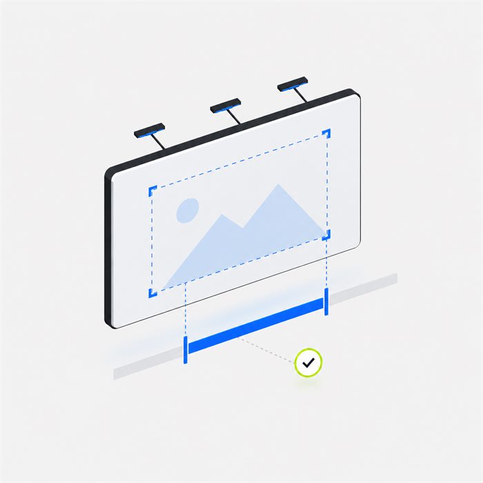 Illustration of a display with a defined active measurement window.